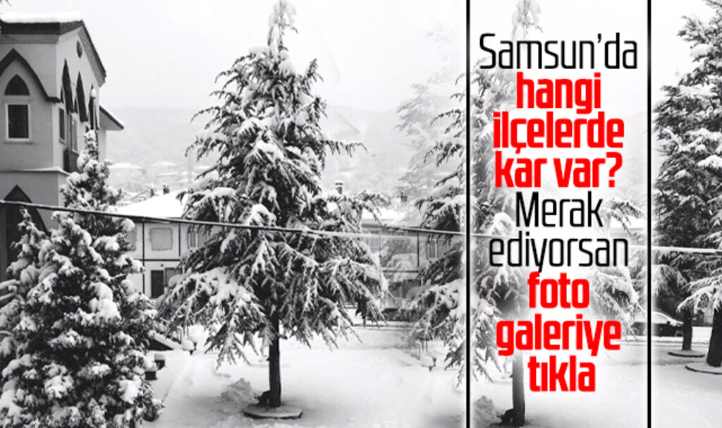 Samsun'un ilçelerinden kar manzaraları