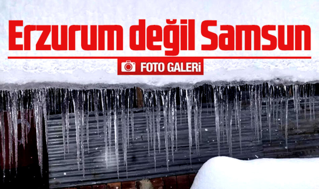 Samsun kar yağdı Erzurum'a döndü! Samsun'dan kar fotoğrafları