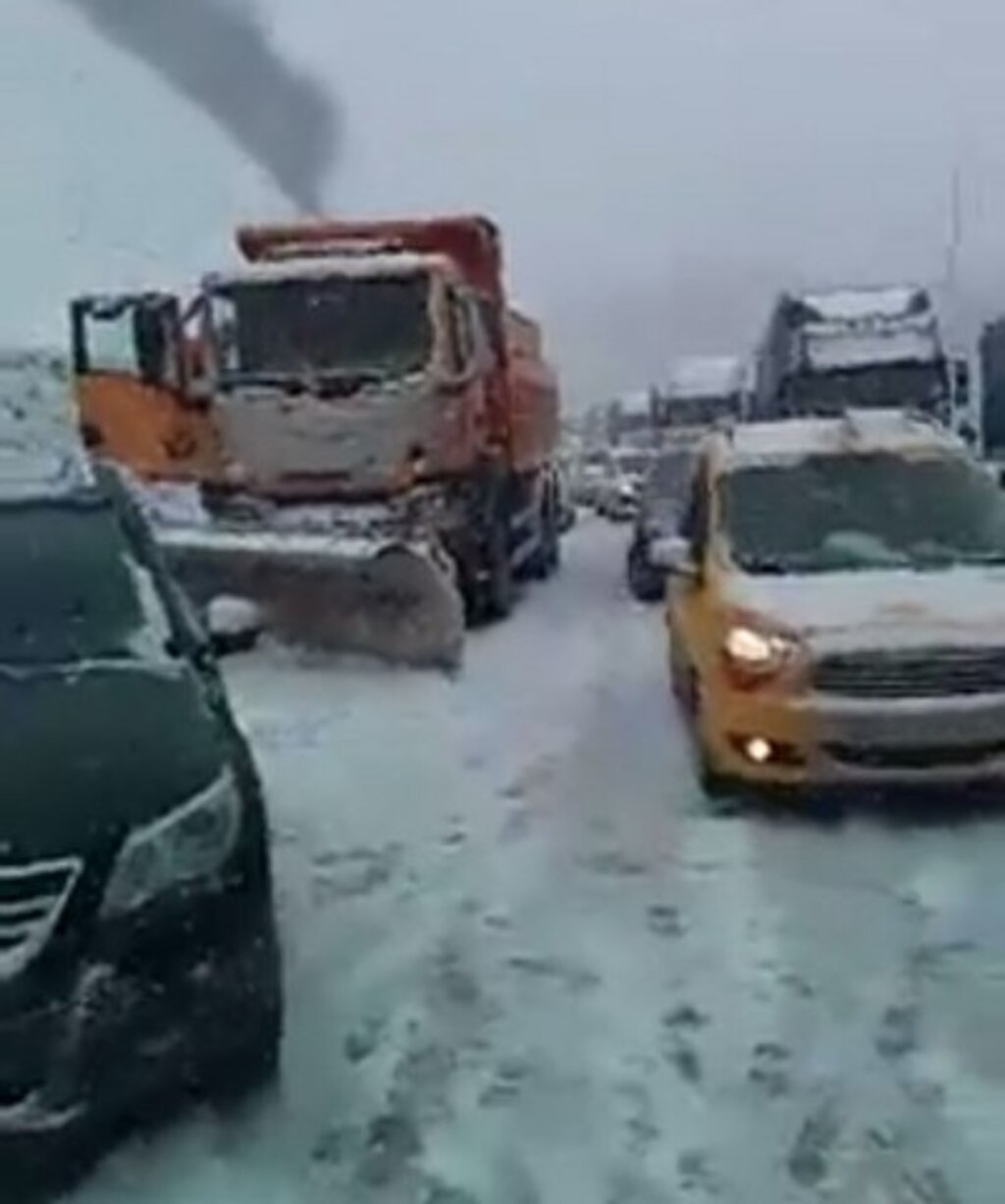 Samsun'da karın üzerine Zeytin Dalı yazıldı! Samsun'dan kar fotoğrafları