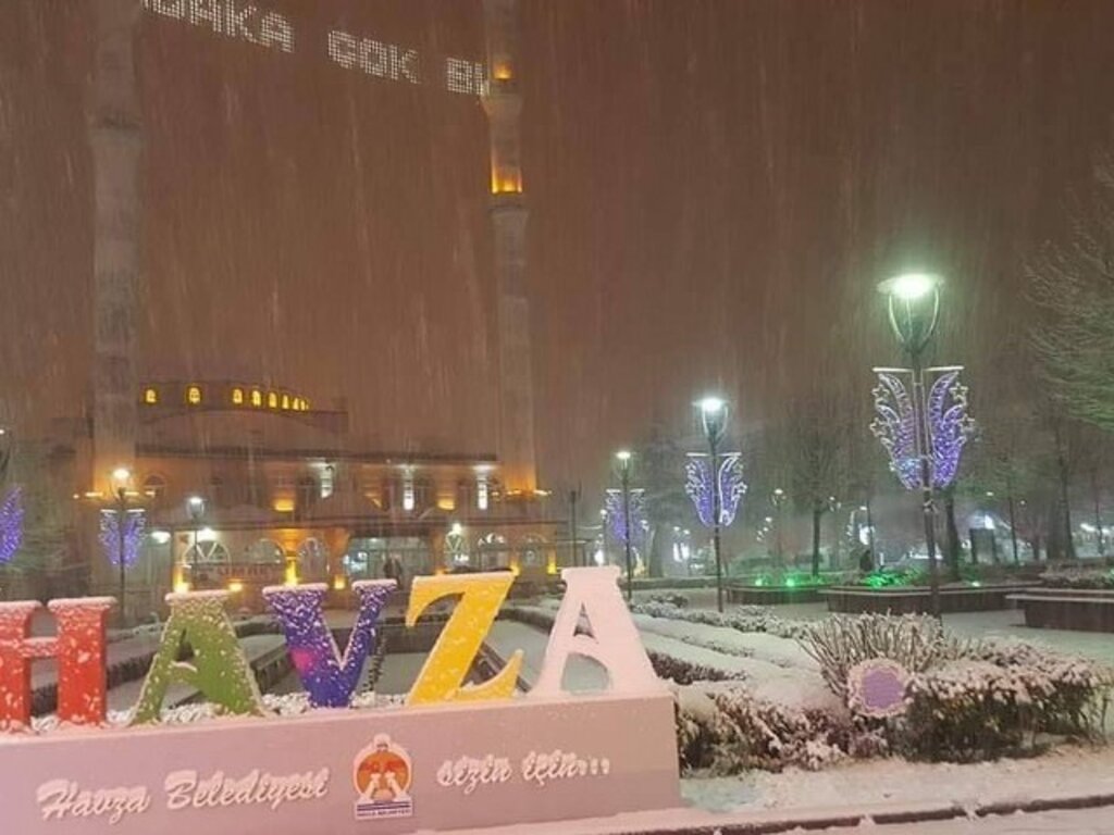 Samsun'un ilçelerinden kar manzaraları
