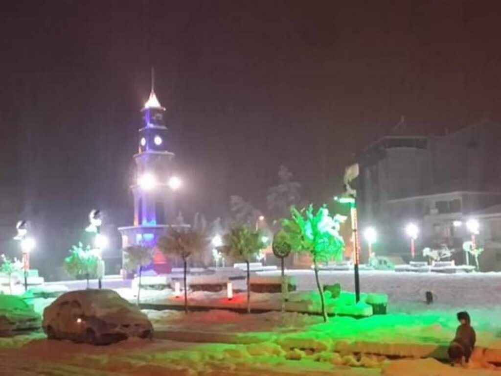 Samsun'un ilçelerinden kar manzaraları