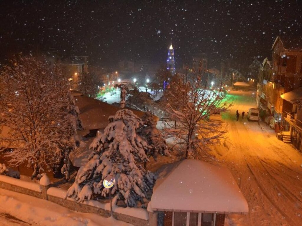 Samsun'un ilçelerinden kar manzaraları