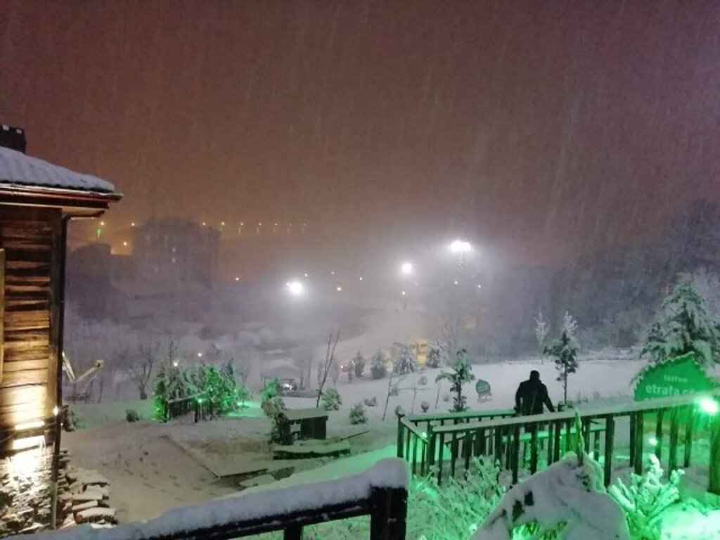 Samsun'un ilçelerinden kar manzaraları