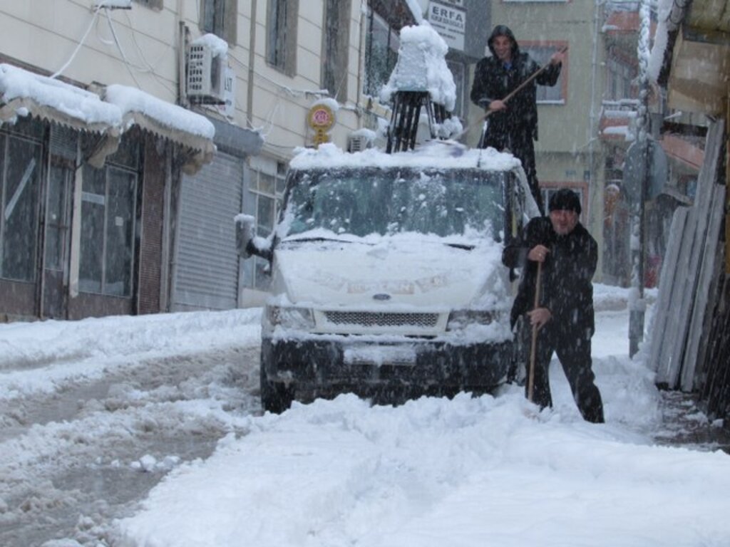Samsun'un ilçelerinden kar manzaraları