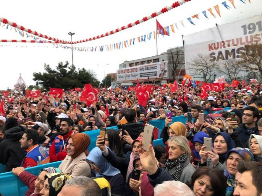 Fotoğraflarla Recep Tayyip Erdoğan'ın 3 Mart Samsun seçim mitingi