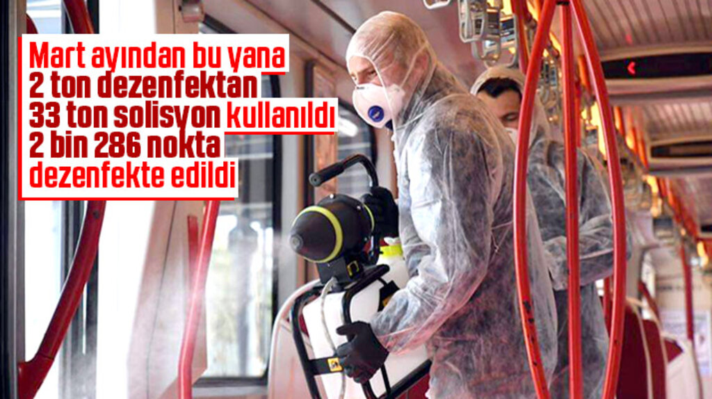 Samsun Büyükşehir Mart ayından bu yana 2 bin 286 noktayı dezenfekte etti