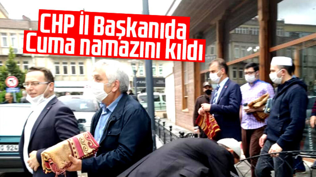 Samsun'da CHP İl Başkanı Türkel'de Cuma namazını kıldı