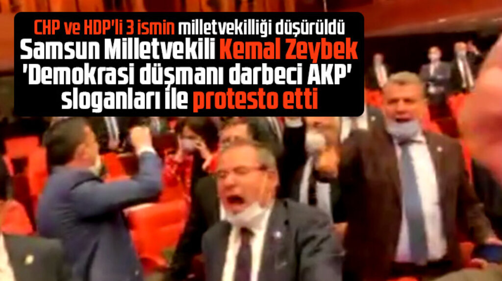 Kemal Zeybek CHP ve HDP'li isimlerin milletvekilliğinin düşürülmesini protesto etti
