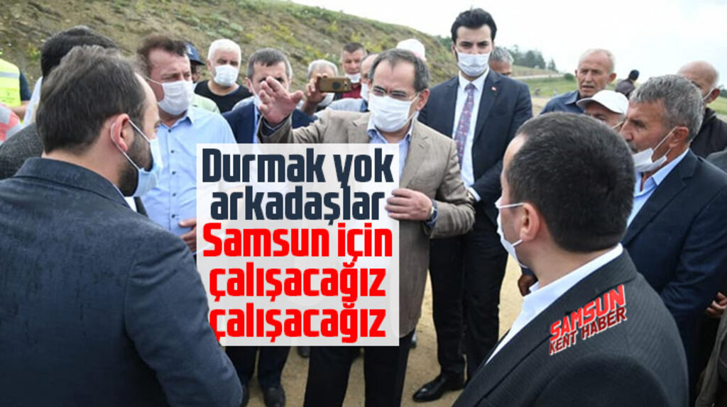 Mustafa Demir Kavak'ta beton yol çalışmalarını inceledi! Samsun için durmak yok