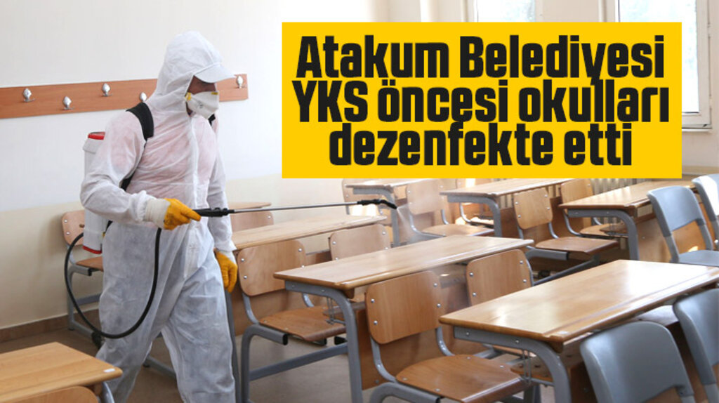 Samsun'da Atakum Belediyesi YKS sınavı için okulları dezenfekte etti
