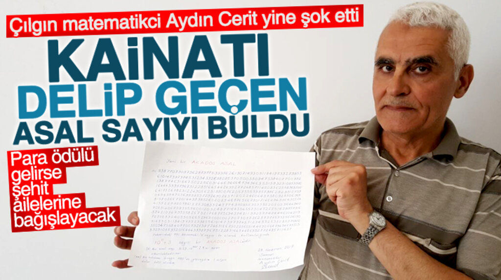 Samsunlu matematikçi Aydın Cerit kainatı delip geçen asıl sayıyı buldu