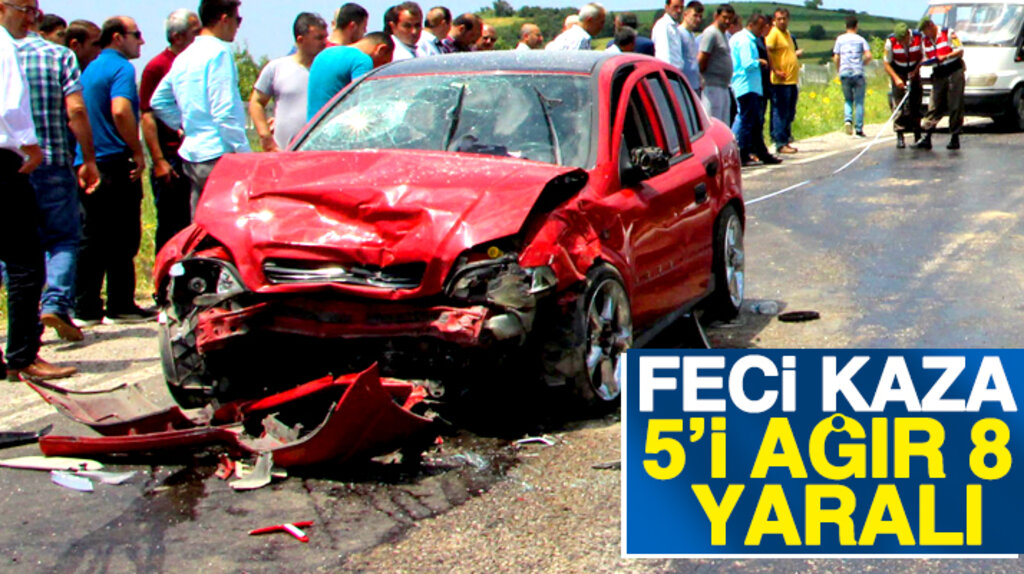 Samsun'a bağlı Havza-Vezirköprü kara yolunda trafik kazası 5'i ağır 8 yaralı