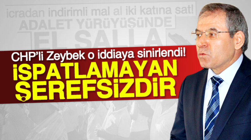 CHP Samsun Milletvekili Kemal Zeybek icradan mal aldığı iddialarına tepki gösterdi