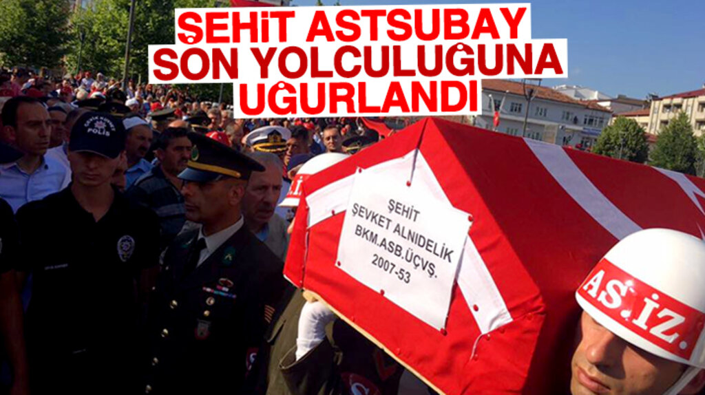 Samsun'da şehit astsubay Şevket Alnıdelik Havza ilçesinde toprağa verildi