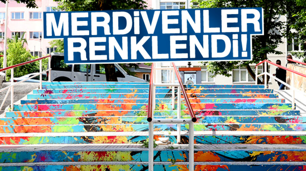 Samsun'un İlkadım ilçesinde merdivenler rengarenk oldu