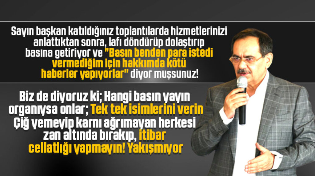 Mustafa Demir'e çağrı! Sizden para isteyen basın yayın organlarının isimlerini açıklayın