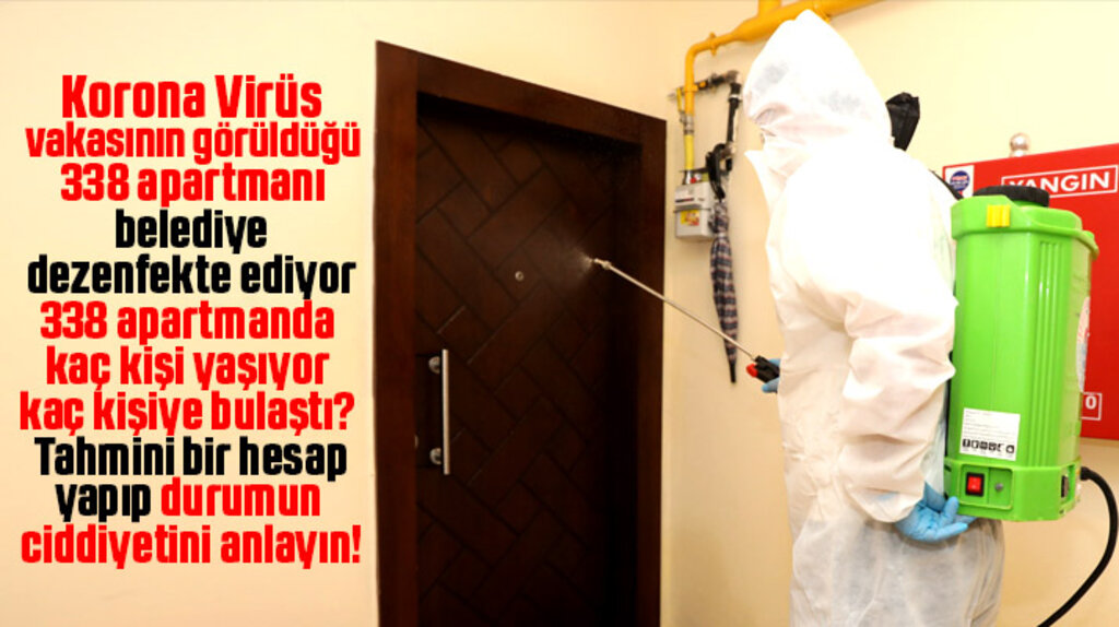 İlkadım Belediyesi KoronaVirüs vakası görülen 338 apartmanı dezenfekte ediyor