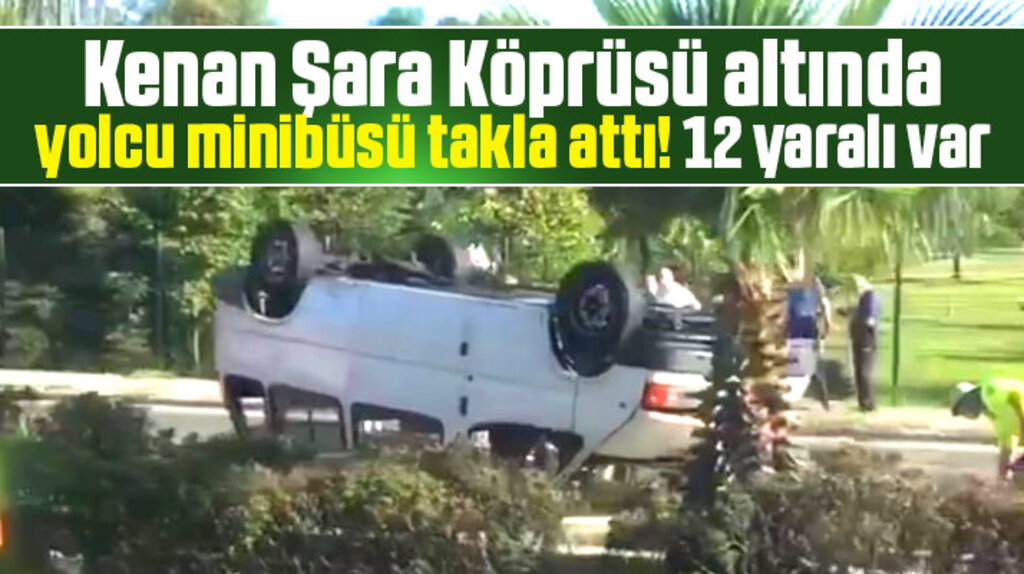 Samsun'da yolcu minibüsü otomobille çarpışarak takla attı! 12 yaralı var