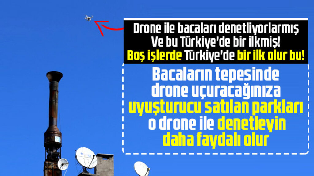 İlkadım Belediyesi drone ile fırın ve işletmelerin bacalarını havadan denetledi