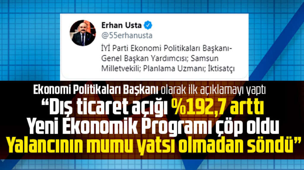 Erhan Usta, açıklanan yeni dış ticaret verilerini eleştirdi