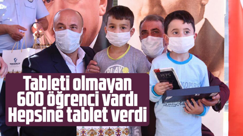 Tekkeköy Belediyesi 100 öğrencinin ardından 500 öğrenciye daha tablet dağıttı