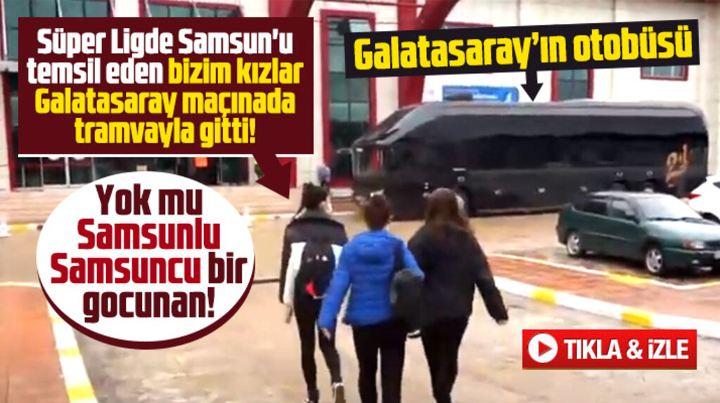 Samsun'u Süper Ligde temsil eden basketbol takımı GS maçınada tramvayla gitti