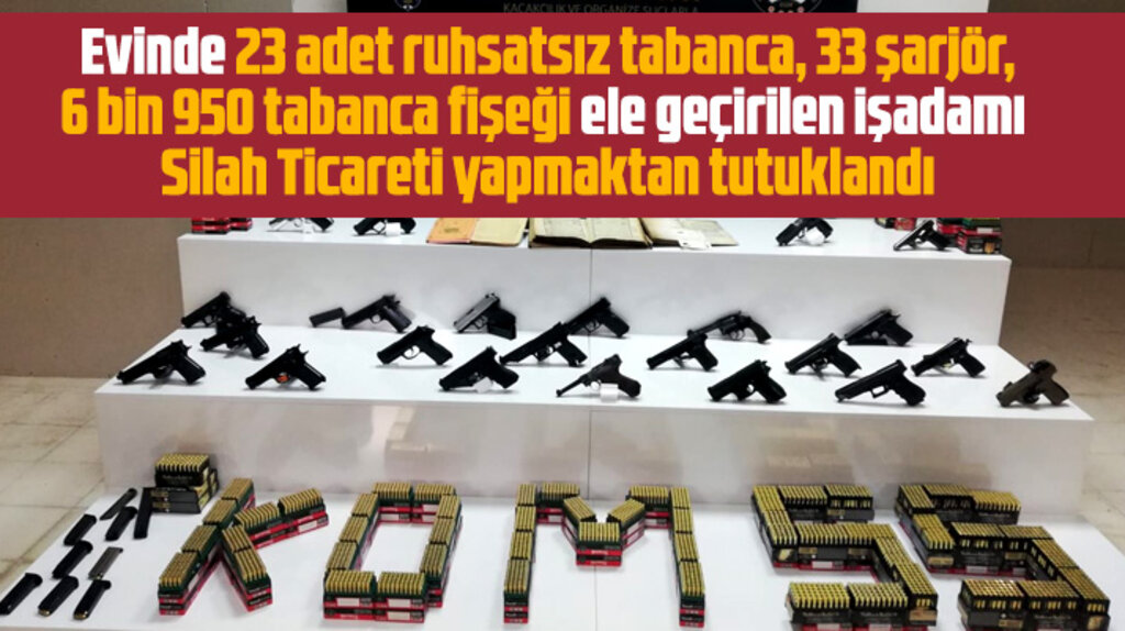 Samsun'da kaçak silahlarla yakalanan işadamı tutuklandı