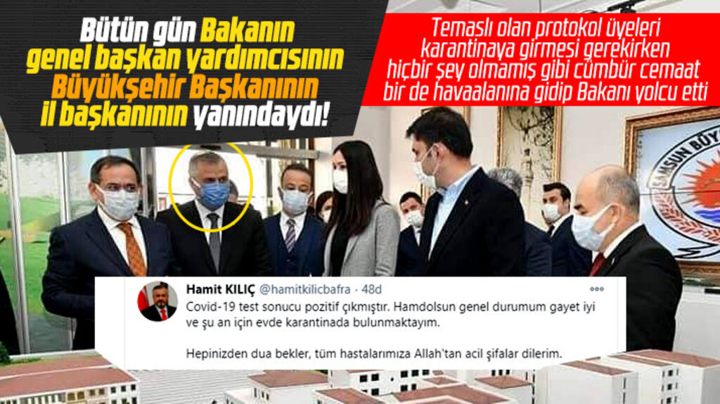Samsun protokolü temaslı olmalarına rağmen Bakanı yolcu etmeye gitti