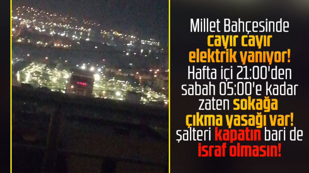 Samsun Millet Bahçesinde boş yere yakılan aydınlatmalar tepki çekiyor