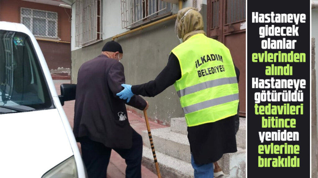 İlkadım Belediyesi hastaneye gidecek olanları belediye araçları ile götürdü