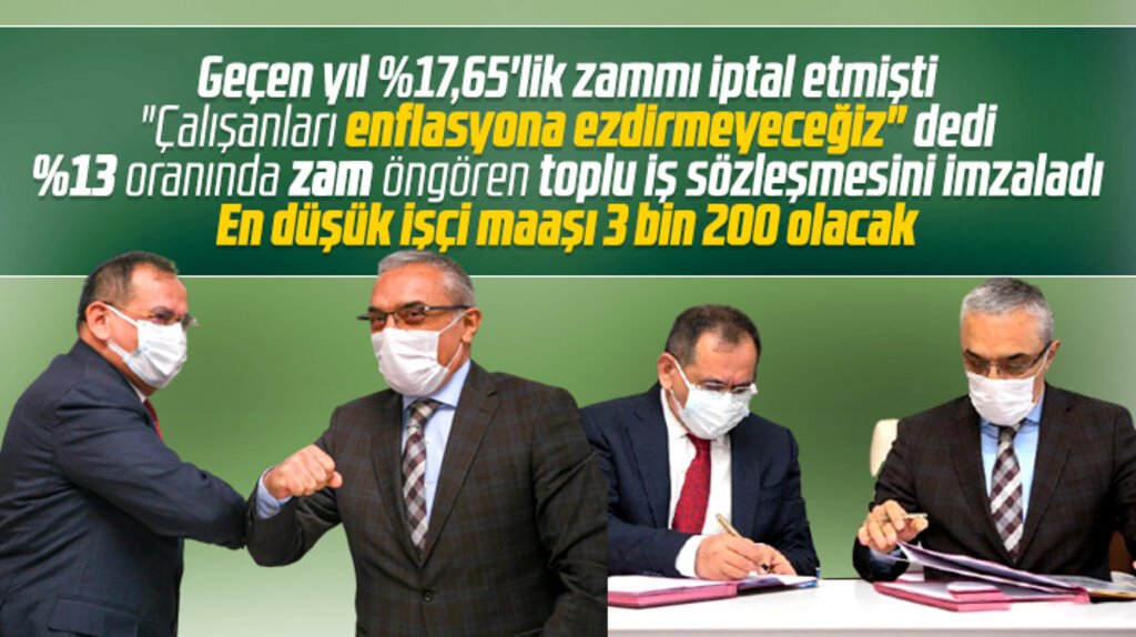 Samsun Büyükşehir Belediyesi'nde toplu sözleşme imzalandı! İşçi maaşlarına yüzde 13 zam