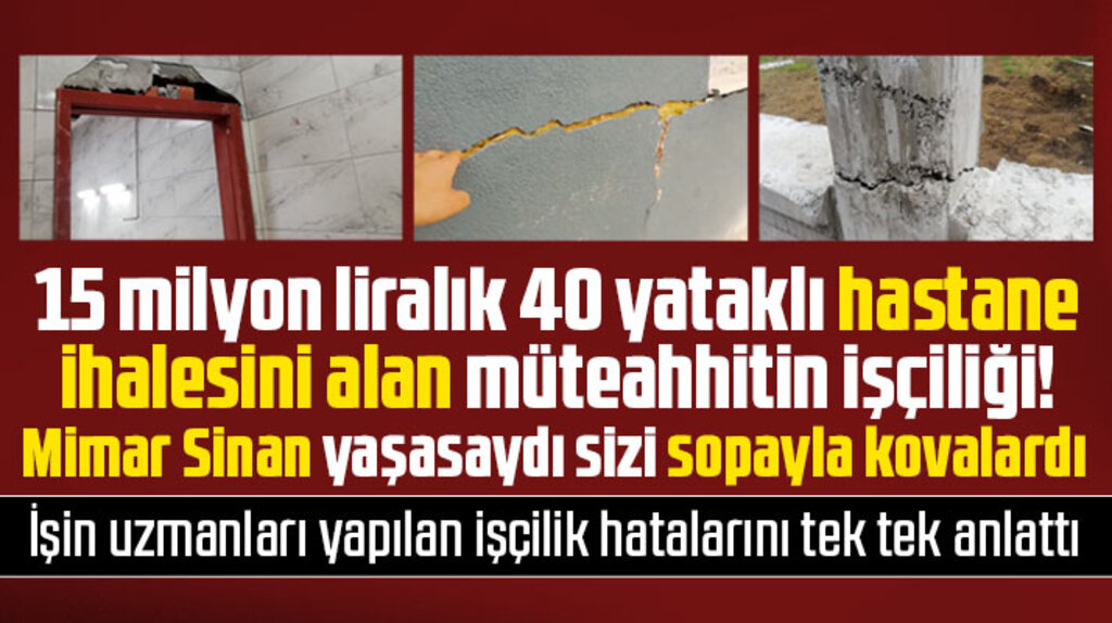 Samsun'un 19 Mayıs ilçesinde yeni hastane inşaatında yaşanan işçilik hataları pes dedirtti