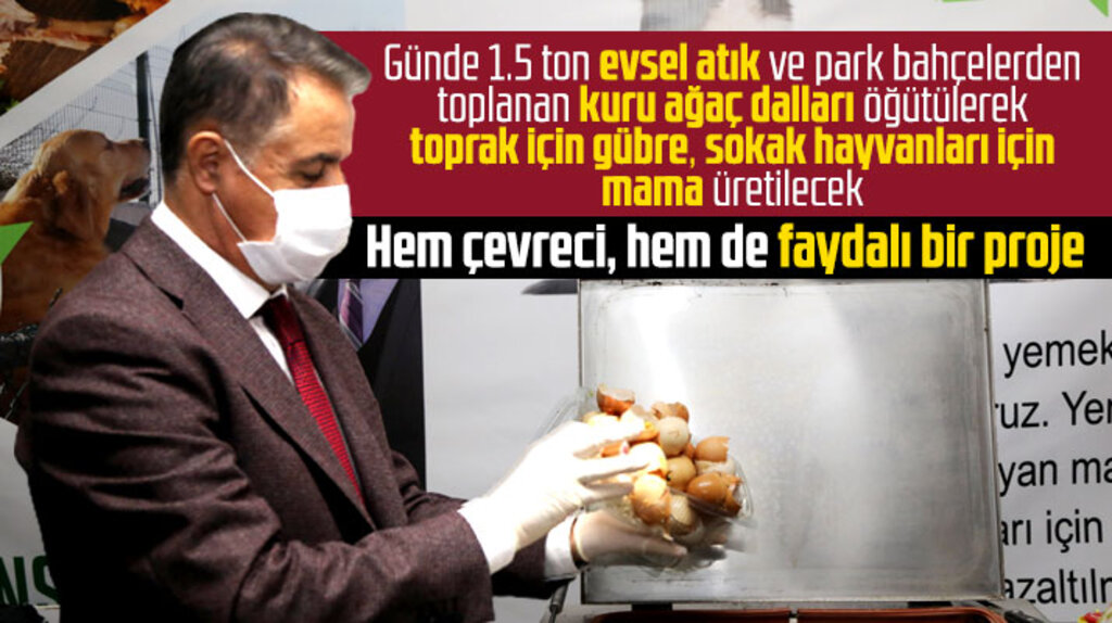 Atakum Belediyesi evsel atık ve kuru dallardan gübre ve mama üretecek
