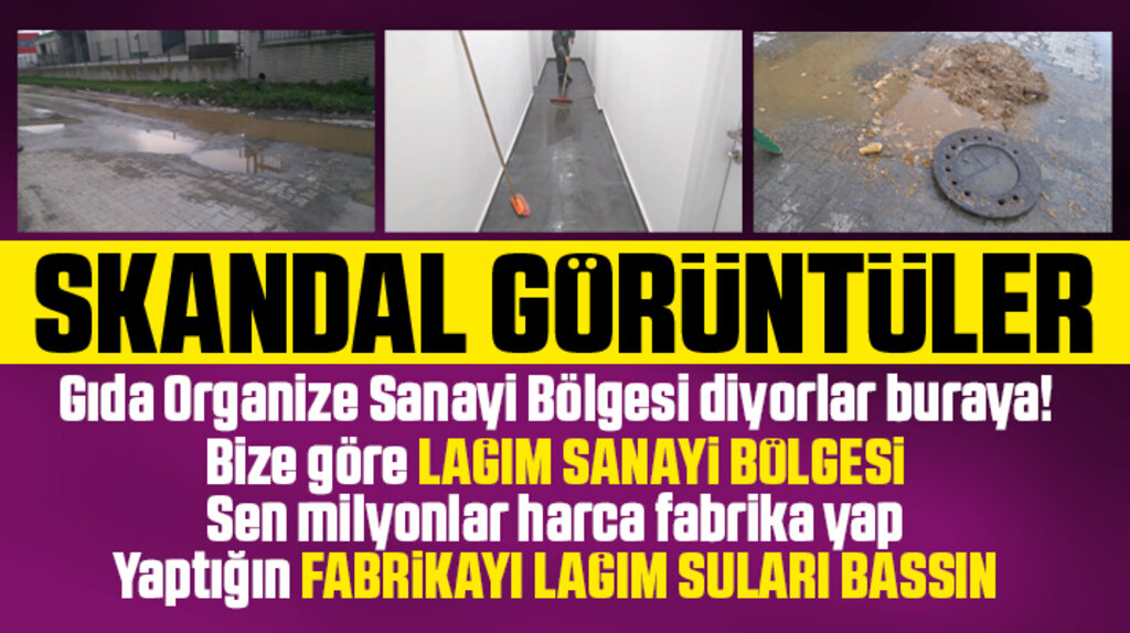 Samsun Gıda Organize Sanayi Bölgesinde fabrikaları lağım suları bastı