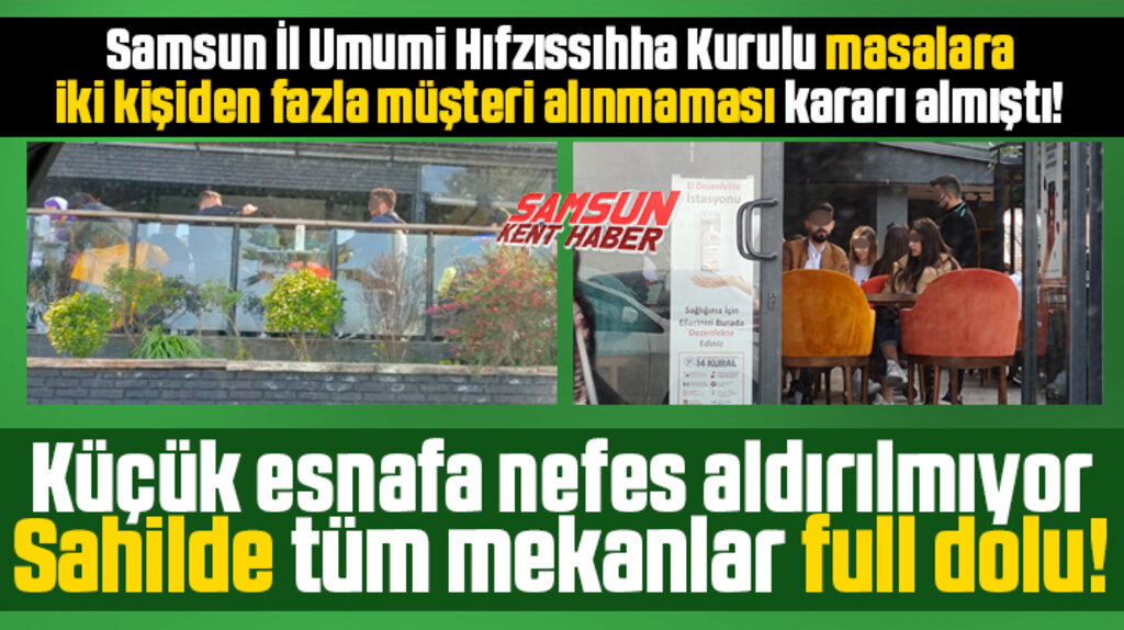 Samsun'da Atakum sahilinde mekanlar müşterilerle dolup taştı