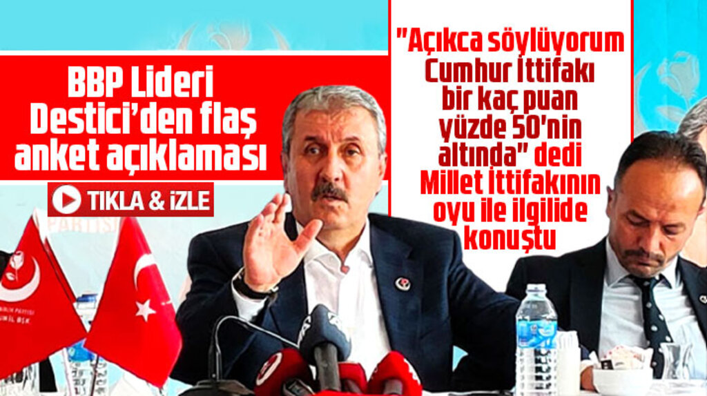 Destici'den anket açıklaması! Cumhur İttifakı yüzde 50'nin altında