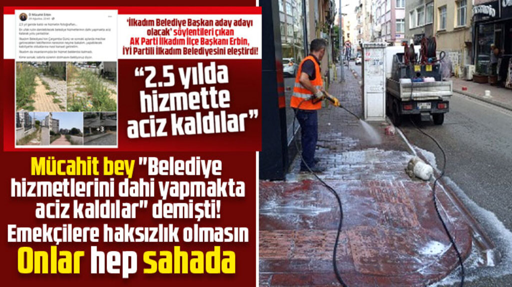 Samsun'da İlkadım Belediyesi kaldırımları mobil jet yıkama aracı ile temizliyor
