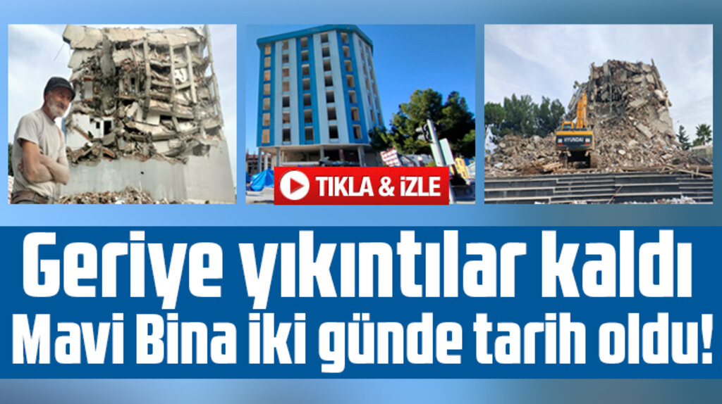 Samsun'da Apaydın İş Merkezi'nin yıkımı tamamlandı! Binadan geriye moloz yığınları kaldı