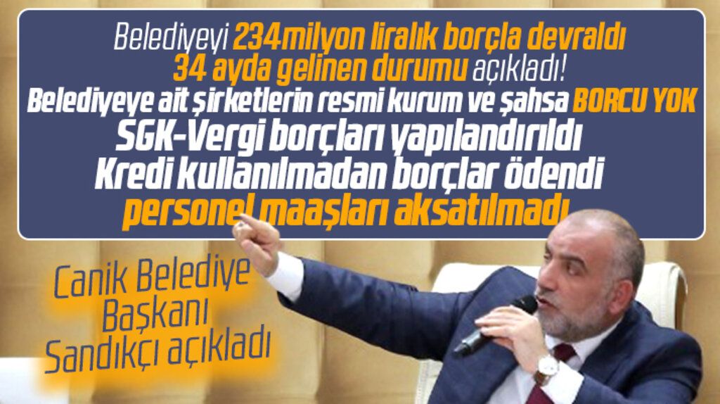 İbrahim Sandıkçı Canik Belediyesi'nin mali durumunu açıkladı