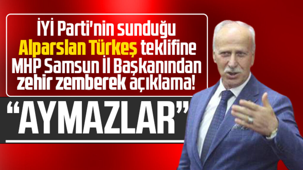 MHP Samsun İl Başkanından İYİ Parti'nin Alparslan Türkeş teklifine zehir zemberek açıklama
