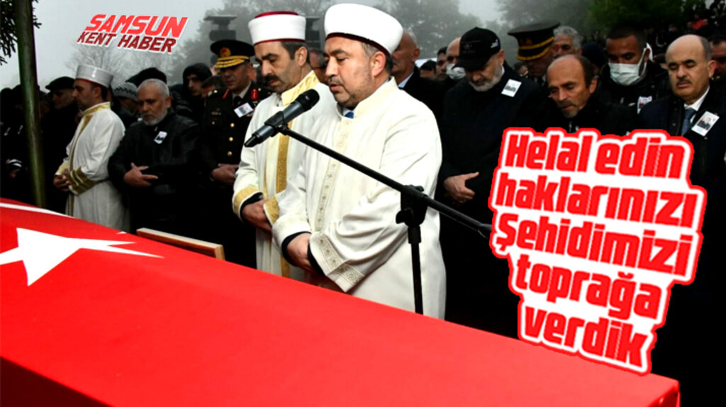 Samsun'un 19 Mayıs ilçesinde şehit Mümin Çarkcı'nın cenazesi toprağa verildi