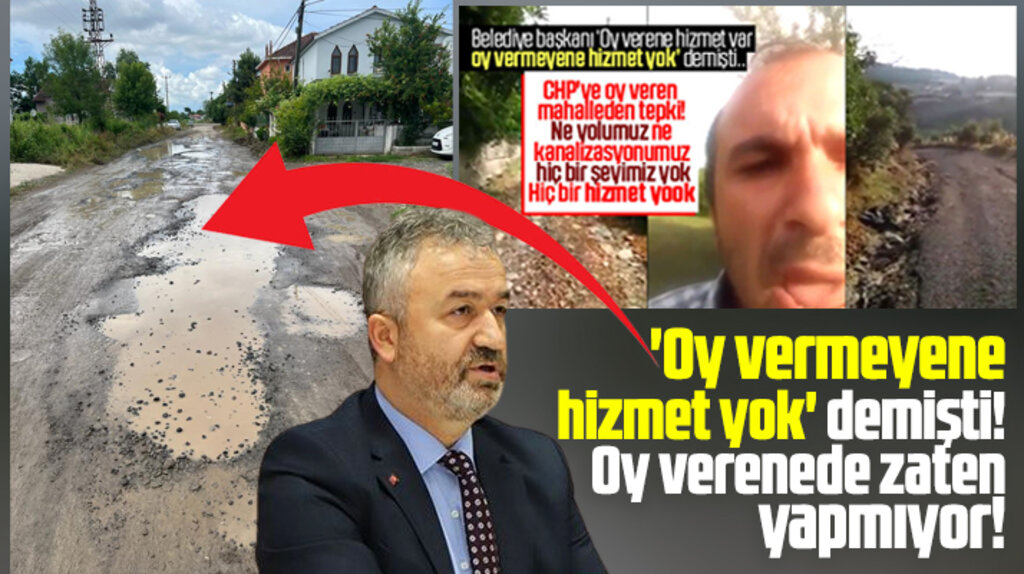Samsun'un 19 Mayıs ilçesinde vatandaşlar bozuk yollar için isyan ediyor