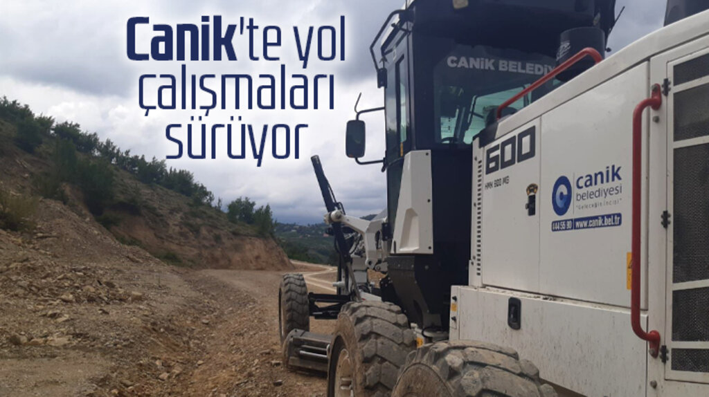 Samsun'da Canik Belediyesinin yol bakım, onarım çalışmaları sürüyor
