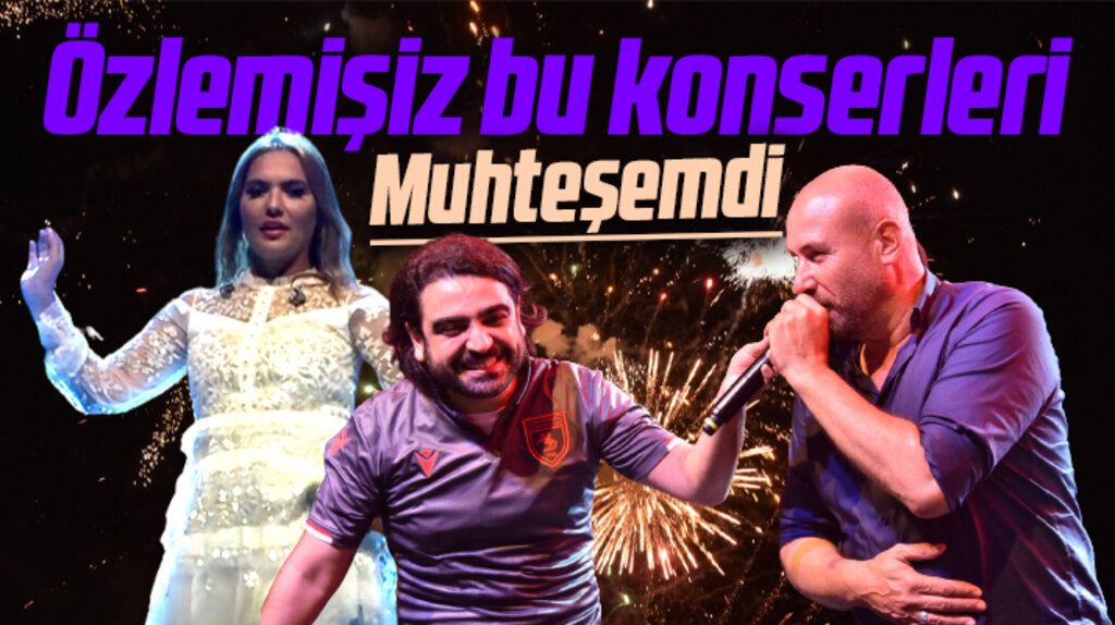 Samsun'un Tekkeköy ilçesinde Demet Akalın ve Selçuk Balcı hayranlarını coşturdu