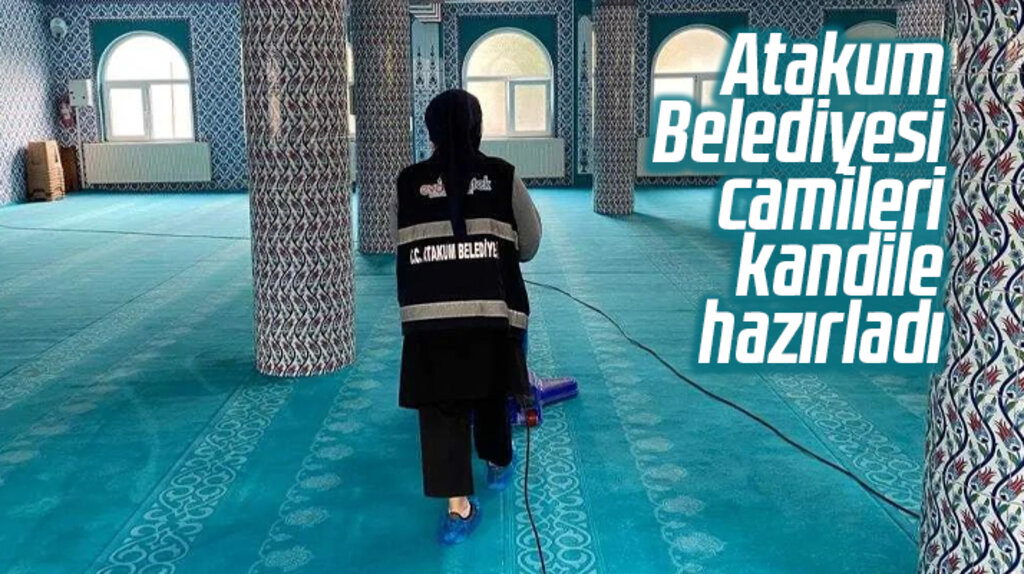 Atakum Belediyesi Mevlid Kandili öncesi camilerin temizliğini yaptı
