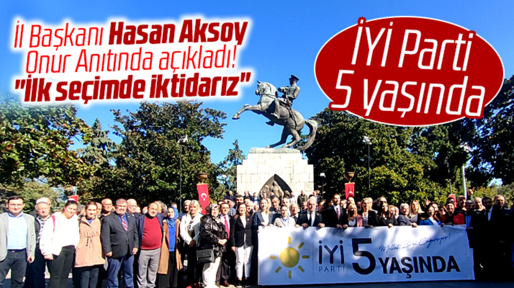 Samsun'da İYİ Parti 5. kuruluş yıldönümünü Onur Anıtında kutladı