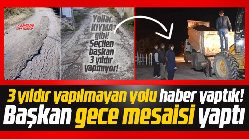 Samsun Kent Haber | Samsun Haber | Samsun Haberleri haber yaptı! Yakakent'te 3 yıldır yapılmayan yolda çalışma başladı