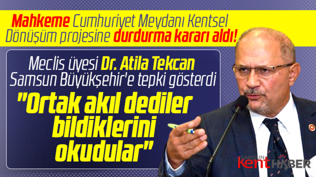 Samsun'da CHP Grup Başkanvekili Dr. Tekcan'dan Büyükşehir'e meydan tepkisi