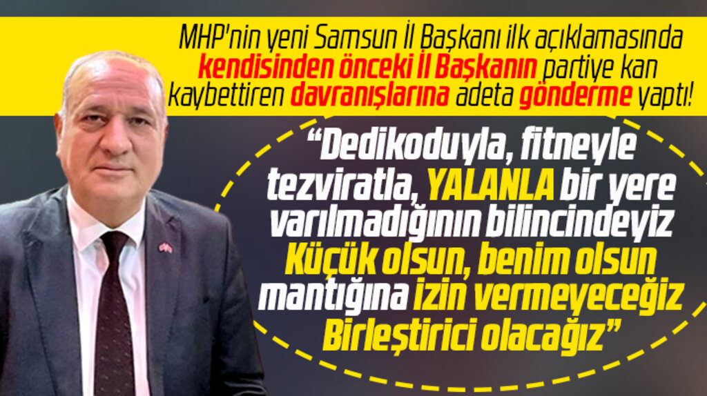 MHP'nin yeni Samsun İl Başkanı Osman Kandıra'dan dikkat çekici ilk açıklama