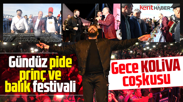 Samsun Terme'de Koliva konseri ile pide, prinç ve balık festivali coşkusu yaşandı